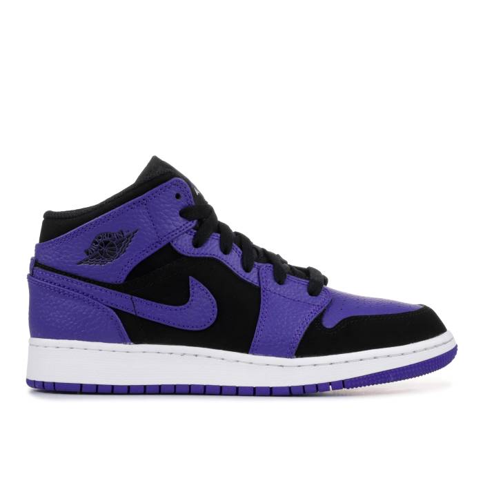 ナイキ　エアジョーダン Air Jordan 【 Jordan 1 Retro Mid Gs 'Dark Concord' Youth Black/Dark Concord-White 】 レトロ ミッド ジュニア キッズ 黒色 ブラック｜スニケス