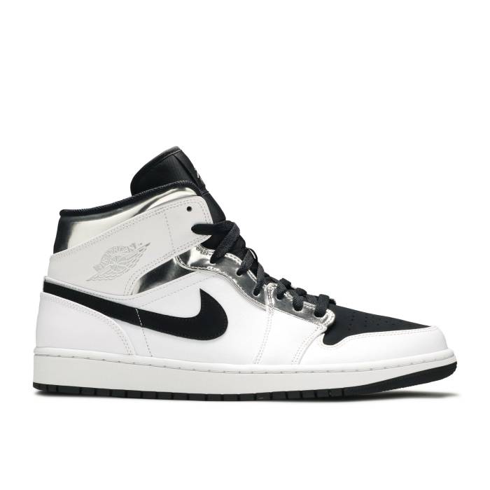 ナイキ エアジョーダン Air Jordan 【 Jordan 1 Mid \u0027Alternate Think 16\u0027 Men White/Silver 】 ミッド メンズ 白いこと 白いこと Silver しろがね色・しろがね色