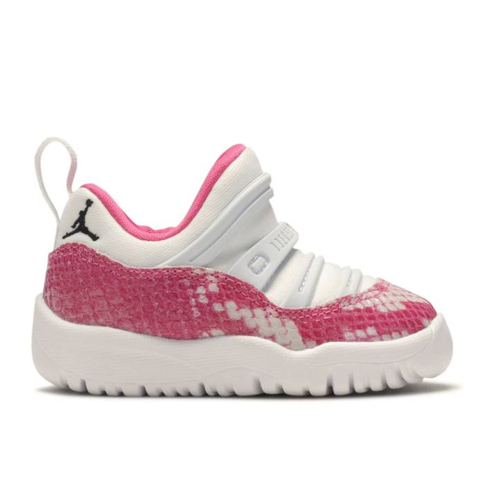 ナイキ エアジョーダン Air Jordan 【 Jordan 11 Retro Little Flex Td \u0027Pink Snakeskin\u0027 Infant White/Black-Watermelon 】 レトロ もの言う花 白いこと 白いこと