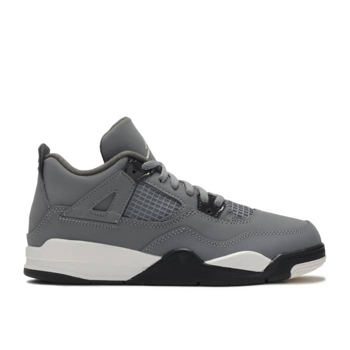 ナイキ エアジョーダン Air Jordan 【 Jordan 4 Retro Ps \u0027Cool Grey\u0027 2019 Youth Cool Grey/Chrome/Dark Charcoal 】 レトロ お坊っちゃん キッズ 冷やりとした 薄墨色 薄墨色 濃灰色