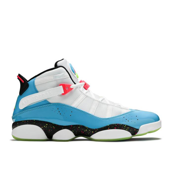 ナイキ エアジョーダン Air Jordan 【 Jordan 6 Rings \u0027Blue Fury Cyber Pink\u0027 Men White/Light Blue Fury/Cyber Pink 】 輪っか メンズ 白いこと 白いこと 青み 青色 pink サクラ色