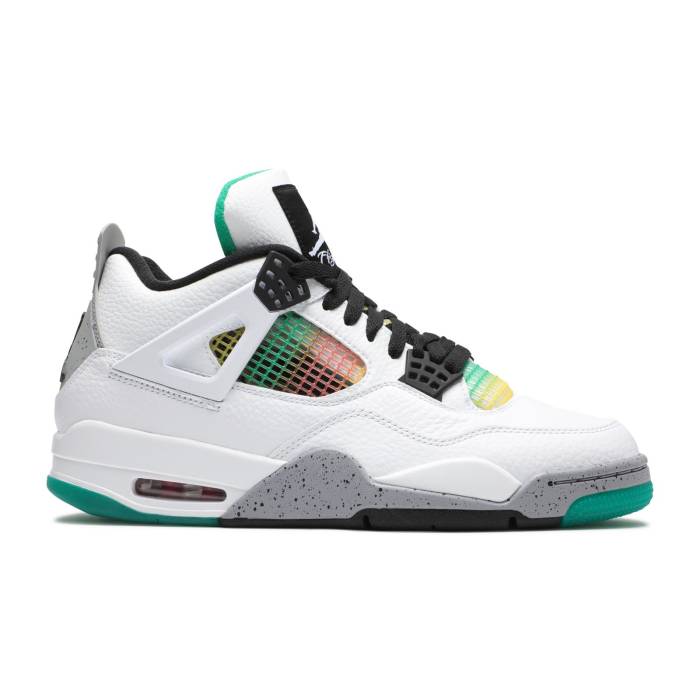 ナイキ エアジョーダン Air Jordan 【 Wmns Jordan 4 Retro \u0027Rasta\u0027 Women White/University Red/Lucid Green/Black 】 レトロ レディース 白いこと 白いこと Red 赤・赤いこと green 緑・緑であること 黒いこと 黒いこと