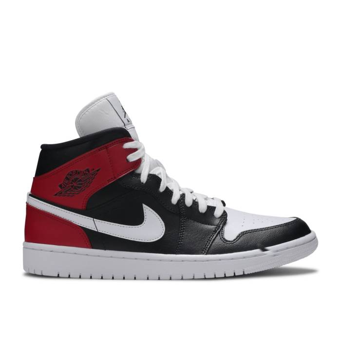 ナイキ エアジョーダン Air Jordan 【 Wmns Jordan 1 Mid \u0027Noble Red\u0027 Women Black/White/Noble Red 】 ミッド レディース 黒いこと 黒いこと 白いこと 白いこと Red 赤・赤いこと