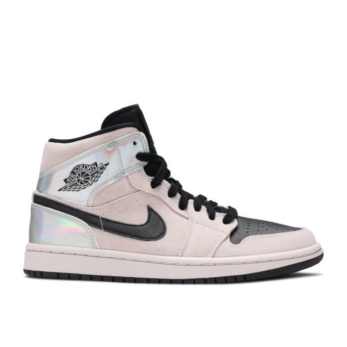ナイキ エアジョーダン Air Jordan 【 Wmns Jordan 1 Mid Iridescent Women Barely Rose/Black/Multi 】 ミッド レディース Rose ローズ 黒色 ブラック