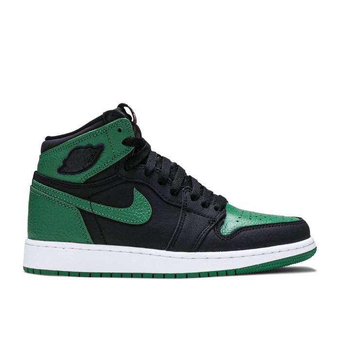 ナイキ エアジョーダン Air Jordan 【 Jordan 1 Retro High Og Gs 'Pine Green 2.0' Youth Black/Pine Green/White/Gym Red 】 レトロ ハイ green 緑・グリーン ジュニア キッズ 黒色 ブラック green 緑・グリーン 白色 ホ|スニケス