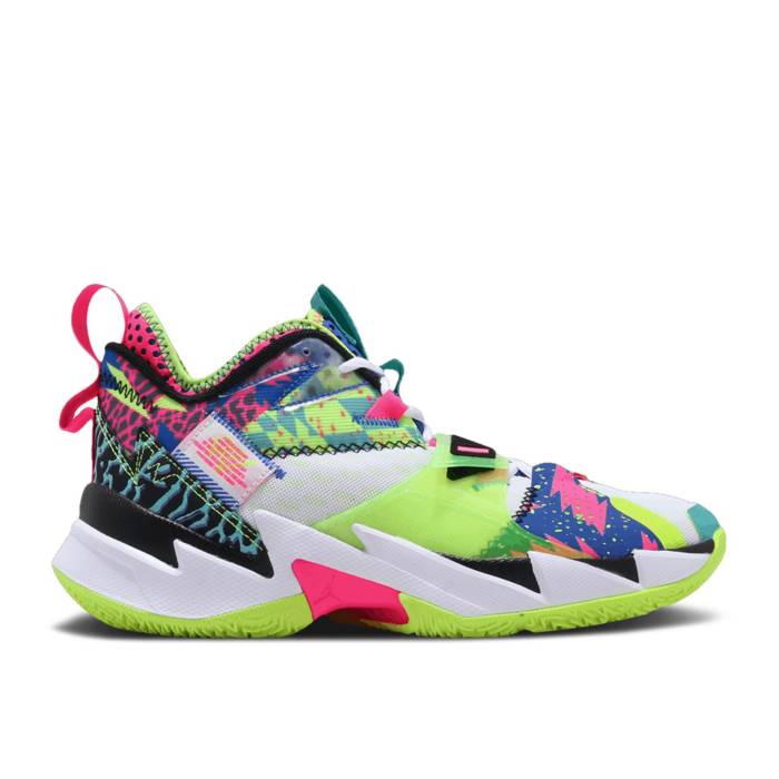ナイキ エアジョーダン Air Jordan 【 Jordan Why Not Zer0.3 Pf \u0027L.a. Born\u0027 Men White/Black/Racer Pink/Ghost Green 】 メンズ 白いこと 白いこと 黒いこと 黒いこと pink サクラ色 green 緑・緑であること
