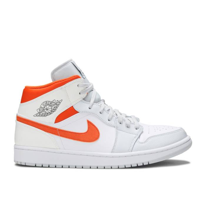 ナイキ エアジョーダン Air Jordan 【 Jordan 1 Mid tarfish Men White/Starfish/Pure Platinum/Sail 】 ミッド メンズ 白色 ホワイト ピュア Platinum プラチナム