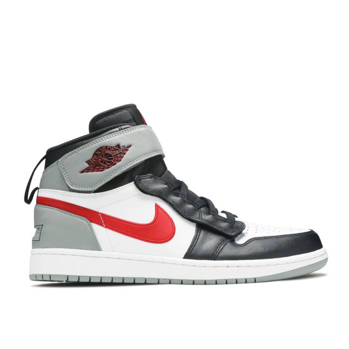 ナイキ エアジョーダン Air Jordan 【 Jordan 1 High Flyease \u0027Particle Grey\u0027 Men Black/White/Particle Grey/Gym Red 】 ご機嫌 メンズ 黒いこと 黒いこと 白いこと 白いこと 薄墨色 薄墨色 Red 赤・赤いこと