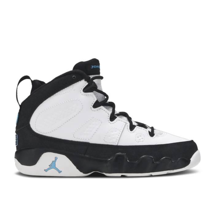 ナイキ エアジョーダン Air Jordan 【 Jordan 9 Retro Ps \u0027University Blue\u0027 Youth White/University Blue/Black 】 レトロ お坊っちゃん キッズ 白いこと 白いこと 青み 青色 黒いこと 黒いこと