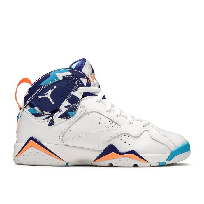 ナイキ エアジョーダン Air Jordan 【 Jordan 7 Retro ガウス \u0027Chlorine Blue\u0027 Youth White/White/Chlorine Blue 】 レトロ 御坊っちゃん キッズ 白いこと 白いこと 青味 青み