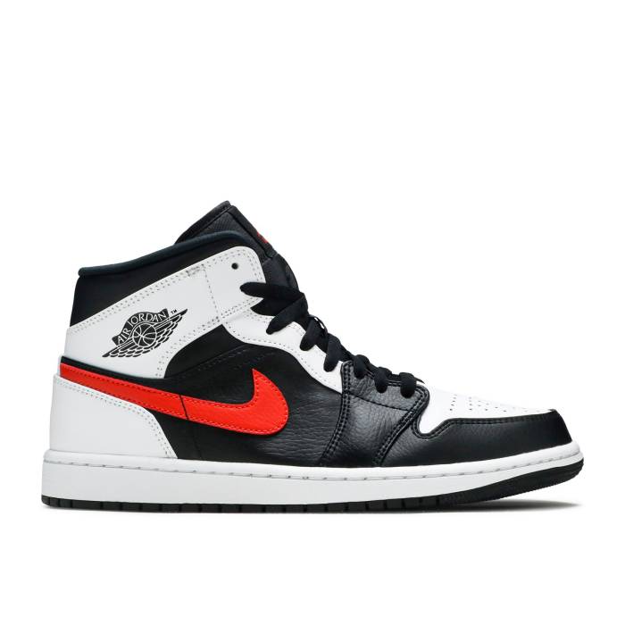 ナイキ　エアジョーダン Air Jordan 【 Jordan 1 Mid 'Chile Red' Men Black/Chile Red/White 】 ミッド メンズ 黒色 ブラック Red 赤・レッド 白色 ホワイト