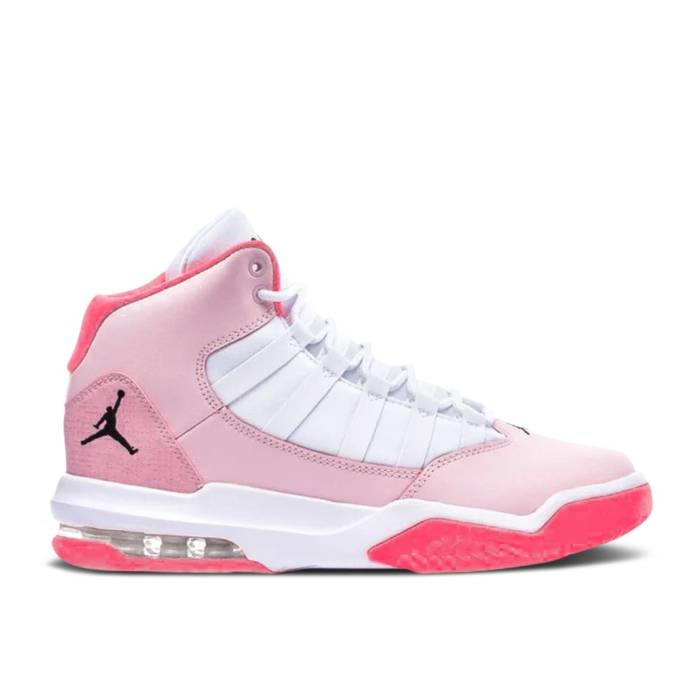ナイキ エアジョーダン Air Jordan 【 Jordan Max Aura ガウス \u0027Pink Foam\u0027 Youth Pink Foam/Black/White 】 マックス 雰囲気 御坊っちゃん キッズ pink サクラ色 黒いこと 黒いこと 白いこと 白いこと 靴-キッズ・ベビー・マタニティ