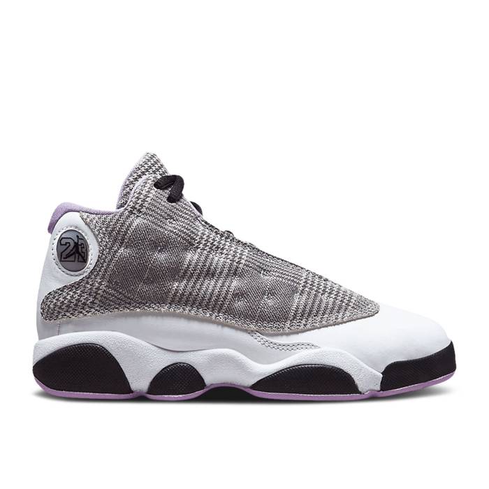 ナイキ エアジョーダン Air Jordan 【 Jordan 13 Retro Ps \u0027Houndstooth\u0027 Youth White/Black/Lilac/Metallic Silver 】 13 サー青少年 レトロ 御坊っちゃん キッズ 白いこと 白いこと 黒いこと 黒いこと Silver しろがね色・しろがね色