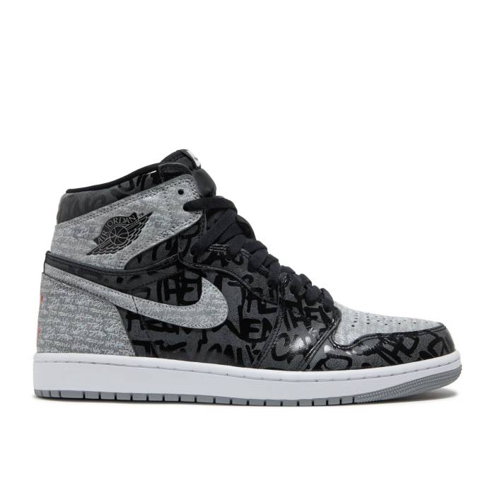 ナイキ　エアジョーダン Air Jordan 【 Jordan 1 High Og 'Rebellionaire' Men Black/White/Particle Grey 】 ハイ メンズ 黒色 ブラック 白色 ホワイト 灰色 グレー 39,910円