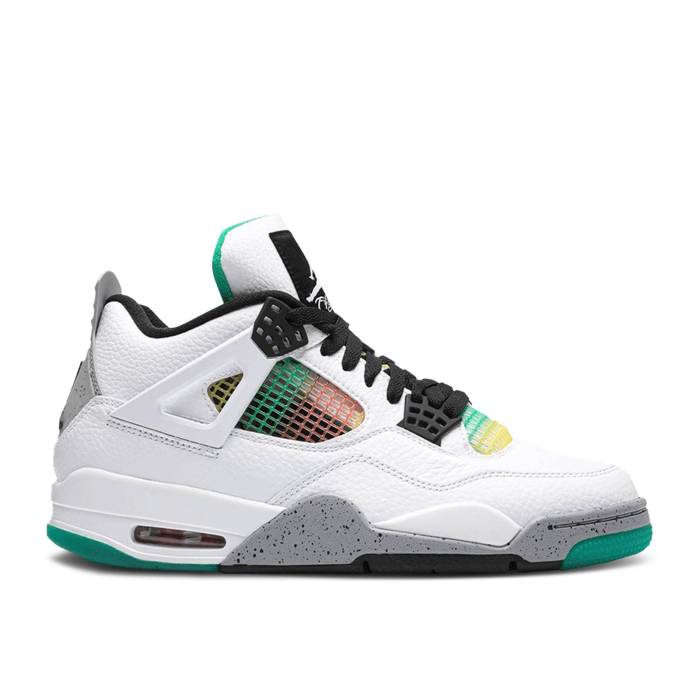 ナイキ　エアジョーダン Air Jordan 【 Wmns Jordan 4 Retro 'Rasta' Sample Women White/University Red/Lucid Green/Black 】 レトロ レディース 白色 ホワイト Red 赤・レッド green 緑・グリーン 黒色 ブラック