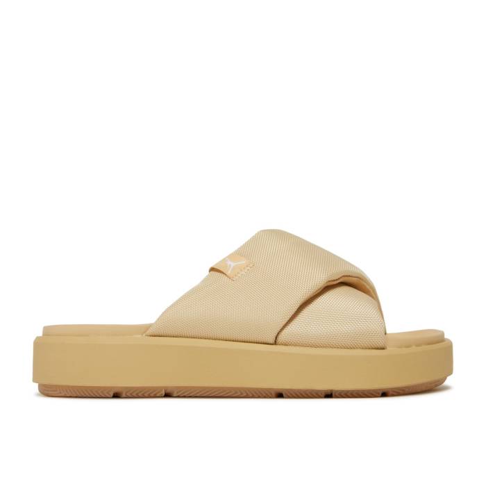 ナイキ エアジョーダン Air Jordan 【 Wmns Jordan Sophia Slide \u0027Sesame\u0027 Women Sesame/Sesame/White 】 Slide サンダル レディース 白いこと 白いこと