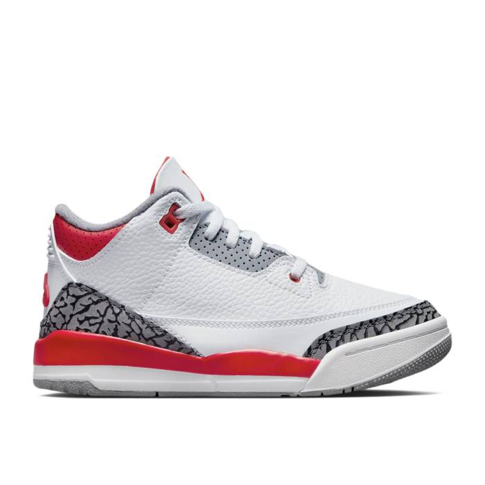 ナイキ　エアジョーダン Air Jordan 【 Jordan 3 Retro Ps 'Fire Red' 2022 Youth White/Fire Red/Cement Grey/Black 】 レトロ ジュニア キッズ 白色 ホワイト ファイア Red 赤・レッド 灰色・シメント 灰色 グレー 黒