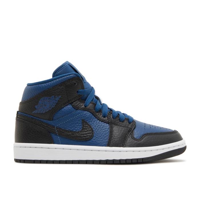ナイキ エアジョーダン Air Jordan 【 Wmns Jordan 1 Mid Se \u0027Split - French Blue\u0027 Women French Blue/Black/White 】 ミッド レディース 青味 青み 黒いこと 黒いこと 白いこと 白いこと