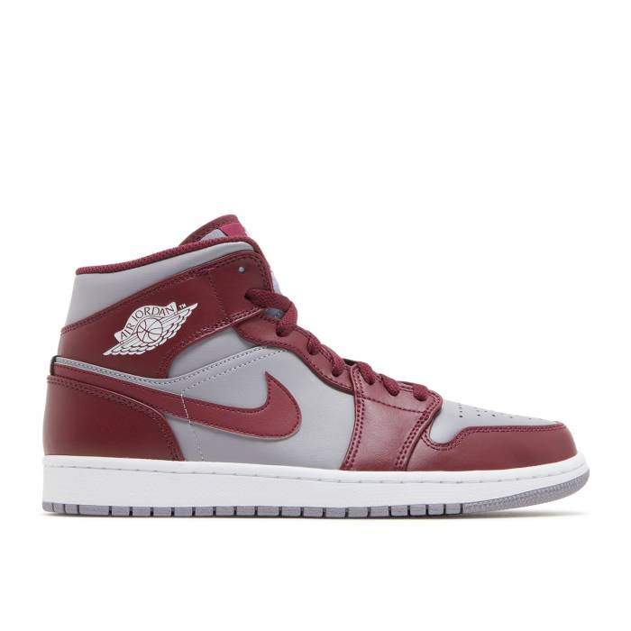 ナイキ エアジョーダン Air Jordan 【 Jordan 1 Mid Cherrywood Red Men Cherrywood Red/Cement Grey/White 】 ミッド メンズ Red 赤・レッド 灰色・シメント 灰色 グレー 白色 ホワイト