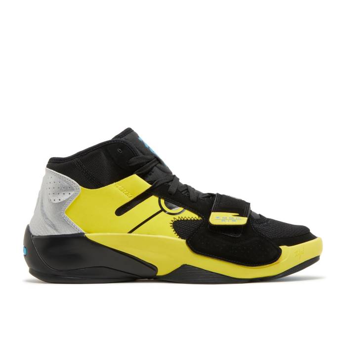 ナイキ エアジョーダン Air Jordan 【 Naruto X Jordan Zion 2 Sp \u0027Naruto Vs. Sasuke\u0027 Men Black/Yellow Strike/Dark Purple Dust/Laser Blue 】 メンズ 黒いこと 黒いこと yellow 黄味がかった・黄色 ストライク Purple 紫・パープル Las