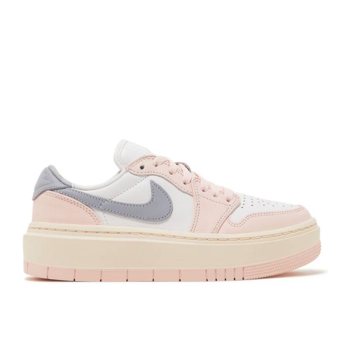 ナイキ エアジョーダン Air Jordan 【 Wmns Jordan 1 Elevate Low \u0027Atmosphere\u0027 Women Atmosphere/Steel Grey/Guava Ice 】 レディース Steel スチール写真 薄墨色 薄墨色