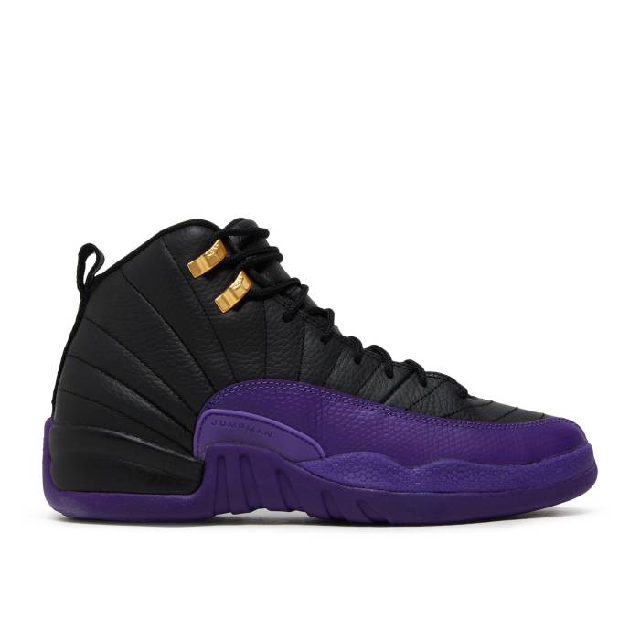 ナイキ エアジョーダン Air Jordan 【 Jordan 12 Retro ガウス \u0027Field Purple\u0027 Youth Black/Field Purple/Metallic Gold/Taxi 】 レトロ お坊っちゃん キッズ 黒いこと 黒いこと Field 活動の領域 Purple 紫・パープル ゴールド