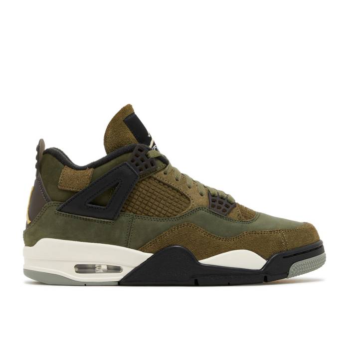 ナイキ エアジョーダン Air Jordan 【 Jordan 4 Retro Se Craft \u0027Olive\u0027 Men Medium Olive/Pale Vanilla/Khaki/Black/Sail 】 レトロ メンズ olive オリーブ カーキ 黒いこと 黒いこと