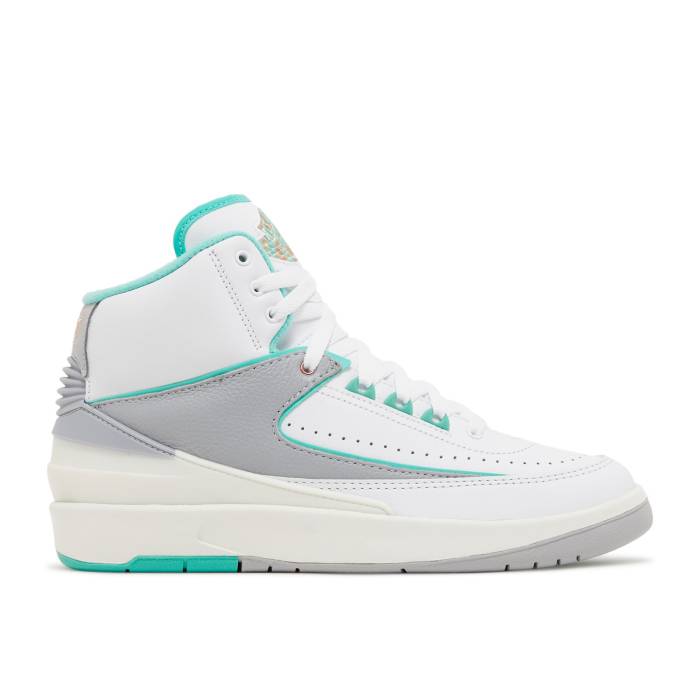 ナイキ　エアジョーダン Air Jordan 【 Wmns Jordan 2 Retro 'Crystal Mint' Women White/Crystal Mint/Metallic Red Bronze/Wolf Grey/Sail 】 レトロ レディース 白色 ホワイト Red 赤・レッド 銅・ブロンズ 灰色 グレー
