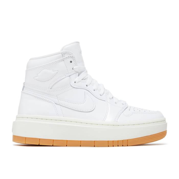 ナイキ エアジョーダン Air Jordan 【 Wmns Jordan 1 Elevate High Se \u0027White Gum\u0027 Women White/White/Sail/Gum Light Brown 】 御機嫌 レディース 白いこと 白いこと 赤銅色 赤銅色
