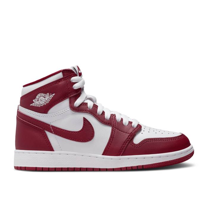 ナイキ エアジョーダン Air Jordan 【 Jordan 1 Retro High Og ガウス \u0027Artisanal Red\u0027 Youth White/Team Red 】 レトロ ご機嫌 御坊っちゃん キッズ 白いこと 白いこと Team 野球クラブ Red 赤・赤いこと スニーカー-キッズファッション-靴