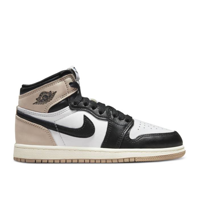 ナイキ エアジョーダン Air Jordan 【 Jordan 1 Retro High Og Ps \u0027Latte\u0027 Youth Black/Legend Medium Brown/White/Sail 】 レトロ ご機嫌 御坊っちゃん キッズ 黒いこと 黒いこと Legend 言い伝え 赤銅色 赤銅色 白いこと 白いこと