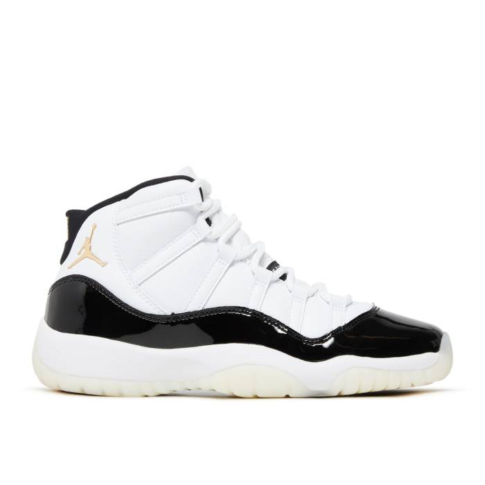 ナイキ エアジョーダン Air Jordan 【 Jordan 11 Retro ガウス \u0027Gratitude / Defining Moments\u0027 Youth White/Black/Metallic Gold 】 レトロ 御坊っちゃん キッズ 白いこと 白いこと 黒いこと 黒いこと ゴールド キッズ・ベビー・マタニティ-キッズファッション