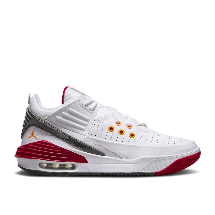 ナイキ エアジョーダン Air Jordan 【 Jordan Max Aura 5 White Cardinal Red Men White/Cardinal Red/Light Graphite/Vivid Orange 】 マックス オーラ カーディナル メンズ 白色 ホワイト カーディナル Red 赤・レッド o