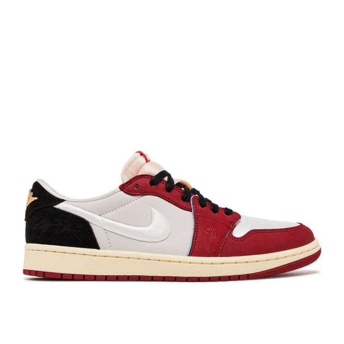 ナイキ　エアジョーダン Air Jordan 【 Trophy Room X Jordan 1 Retro Low Og Sp 'Home' Men Sail/Sail/Varsity Red/Black 】 レトロ メンズ Red 赤・レッド 黒色 ブラック