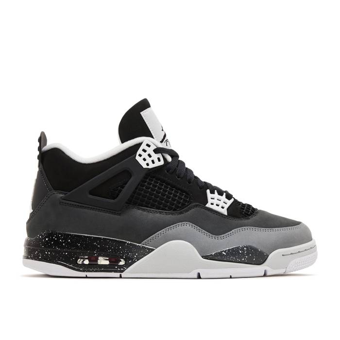 ナイキ　エアジョーダン Air Jordan 【 Jordan 4 Retro 'Fear' 2024 Men Black/White/Anthracite/Black/Pure Platinum 】 レトロ メンズ 黒色 ブラック 白色 ホワイト ピュア Platinum プラチナム