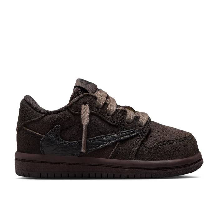 ナイキ エアジョーダン Air Jordan 【 Travis Scott X Jordan 1 Low Og Td \u0027Velvet Brown\u0027 Infant Dark Mocha/Black/Velvet Brown 】 もの言う花 黒いこと 黒いこと 赤銅色 赤銅色