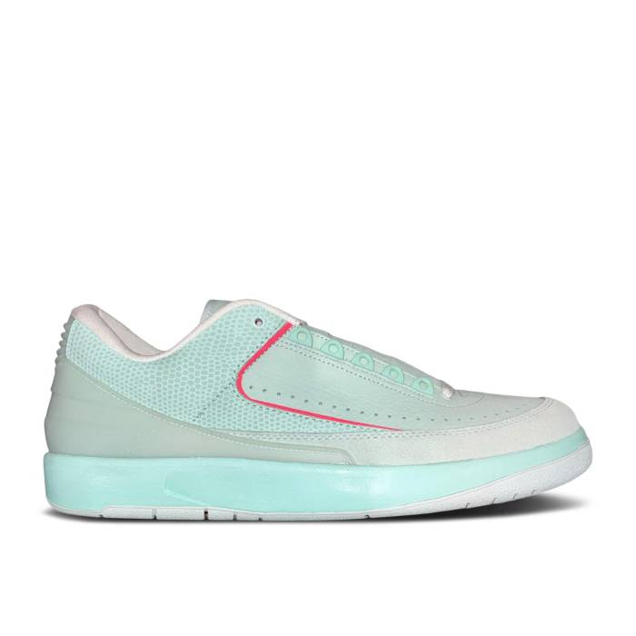 ナイキ エアジョーダン Air Jordan 【 Jordan 2 Retro Low \u0027Eybl\u0027 Pe Men Mint Foam/Flash Crimson/Barely Green 】 レトロ メンズ クリムゾン green 緑・緑であること