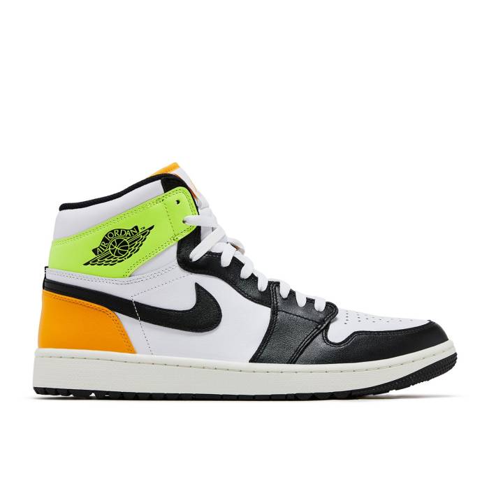 ナイキ エアジョーダン Air Jordan 【 Jordan 1 High Golf \u0027Volt Gold\u0027 Men White/Black/University Gold/Volt/Sail 】 ご機嫌 golf ゴルフ メンズ 白いこと 白いこと 黒いこと 黒いこと ゴールド