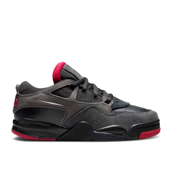 ナイキ エアジョーダン Air Jordan 【 Jordan 4 Rm Ps \u0027Bred\u0027 Youth Black/Varsity Red/Anthracite 】 御坊っちゃん キッズ 黒いこと 黒いこと Red 赤・赤いこと