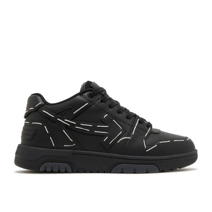 オフホワイト Off-White 【 Out Of Office artorial Stitch - Black Men Black/White/Grey 】 メンズ 黒色 ブラック 白色 ホワイト 灰色 グレー