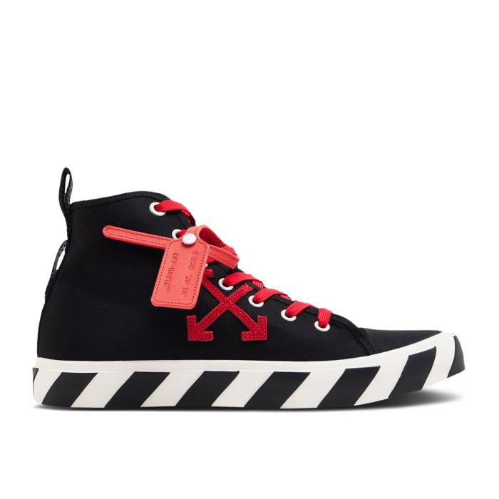 象牙色 Off-White 【 Vulcanized Mid \u0027Black Red\u0027 Men Black/Red 】 ミッド メンズ 黒いこと 黒いこと Red 赤・赤いこと