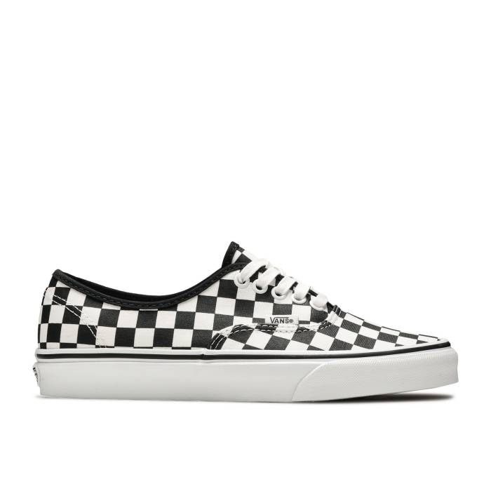 ヴァンズ Vans 【 Authentic 'Checkerboard' Men Black/Tr White 】 オーセンティック メンズ 黒色 ブラック 白色 ホワイト｜スニケス