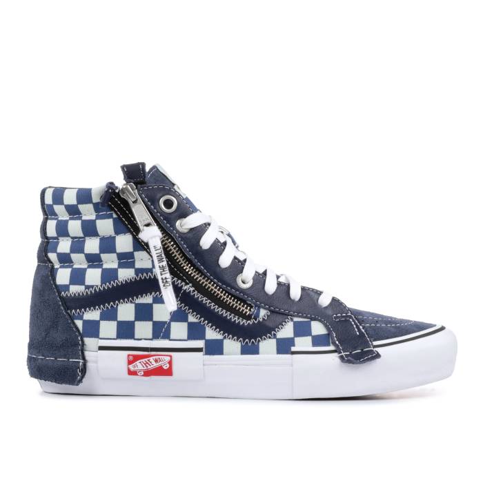 ヴァンズ Vans 【 Sk8-Hi Cap Lx Dress Blue Men Dress Blue/White 】 スケートハイ キャップ 帽子 メンズ ドレス 青色 ブルー 白色 ホワイト