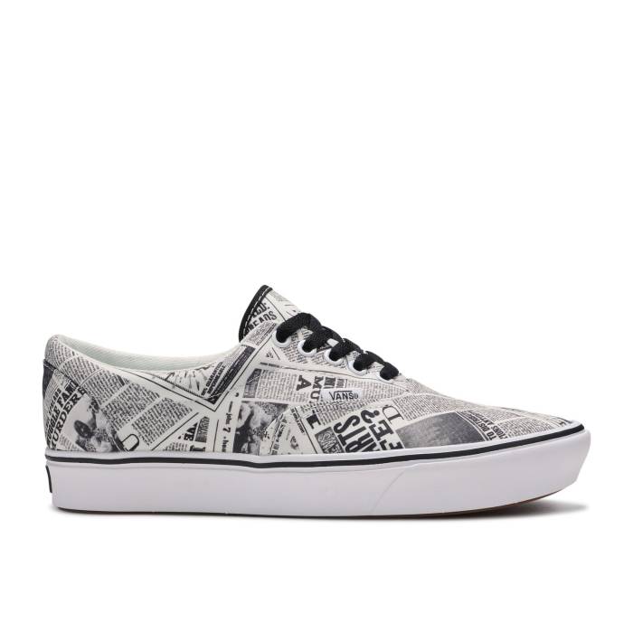 ヴァンズ Vans 【 Harry Potter X Comfycush Era \u0027Newspaper\u0027 Men White/Black 】 メンズ 白いこと 白いこと 黒いこと 黒いこと