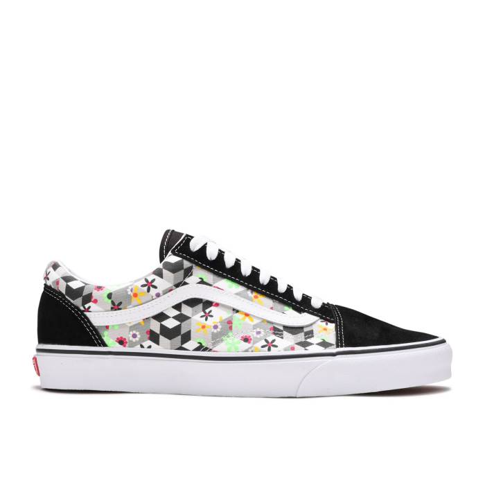 ヴァンズ Vans 【 Old Skool \u0027Checker Cube\u0027 Men Black/True White 】 メンズ 黒いこと 黒いこと 白いこと 白いこと