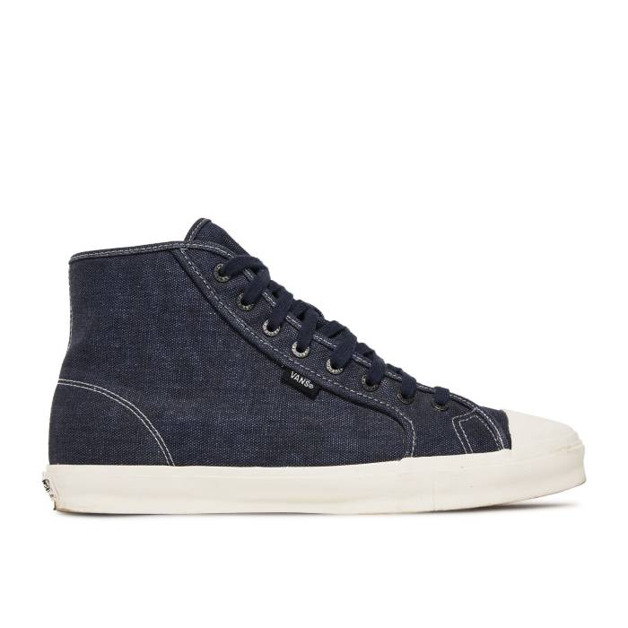 ヴァンズ Vans 【 Nigel Cabourn X Og Style 24 Lx High \u0027Denim\u0027 Men Black Navy 】 ご機嫌 メンズ 黒いこと 黒いこと 紺色 米国海軍