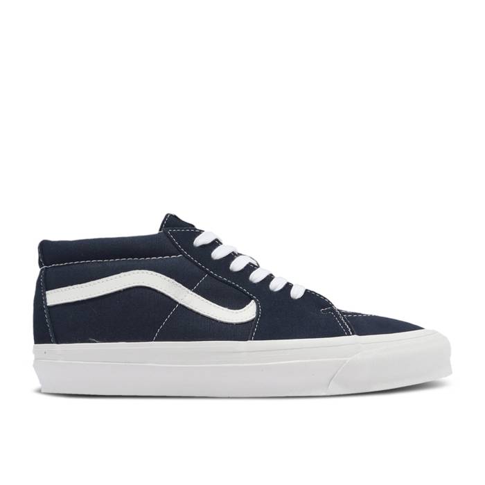 ヴァンズ Vans 【 Og Sk8-Mid Lx 'Navy White' Men Navy/White 】 メンズ 紺色 ネイビー 白色 ホワイト｜スニケス