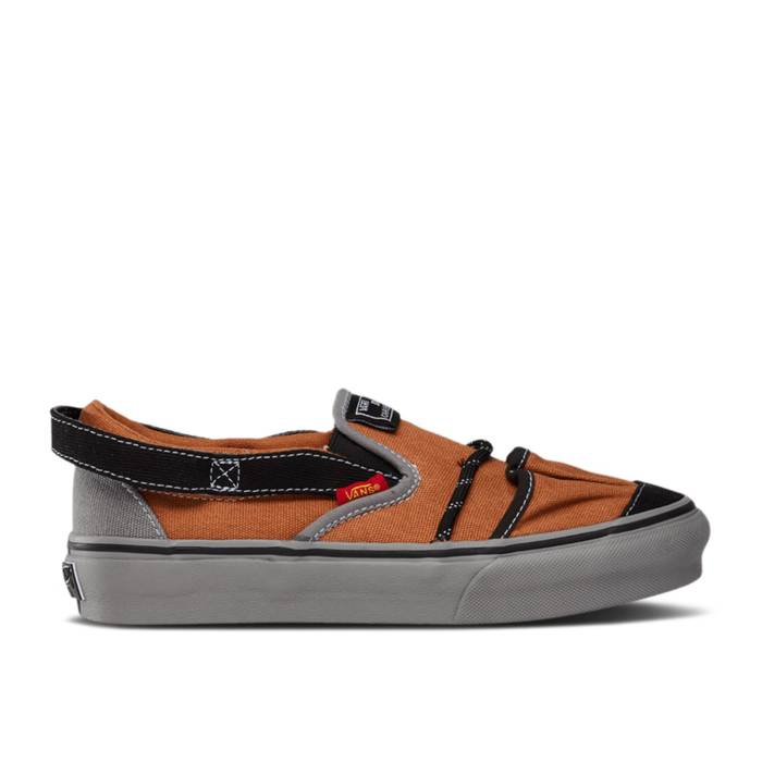 ヴァンズ Vans 【 Nicole Mclaughlin X Slip-On Vp Vr3 Lx \u0027Gardening Tote - Brown\u0027 Men Brown/Grey 】 slip-on スリッポン メンズ 赤銅色 赤銅色 薄墨色 薄墨色