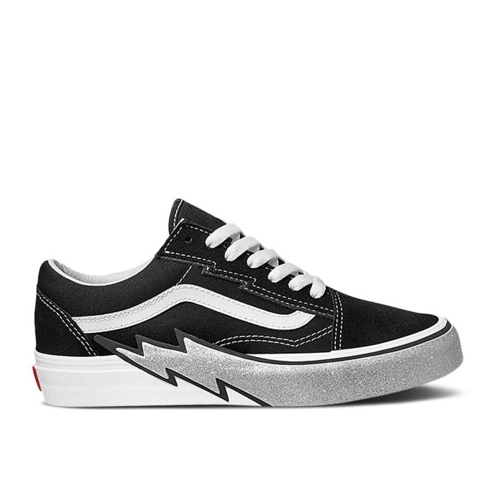 ヴァンズ Vans 【 Old Skool \u0027Bolt - Glitter Sidewall Black\u0027 Men Black 】 メンズ 黒いこと 黒いこと 靴-スニーカー-メンズ靴