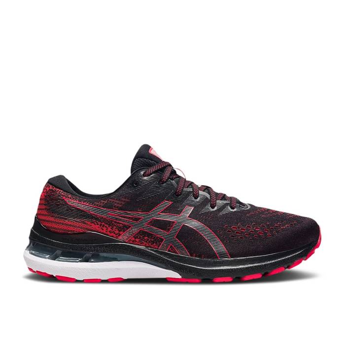 アシックス Asics 【 Gel Kayano 28 \u0027Black Electric Red\u0027 Men Black/Electric Red 】 メンズ 黒いこと 黒いこと Red 赤・赤いこと